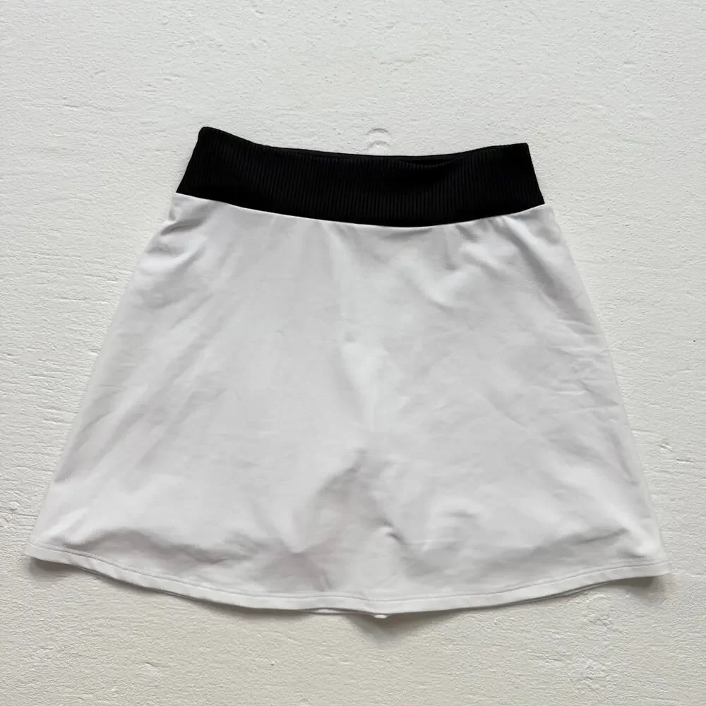 Carbon38 Tennis Skirt in White & Black Built In Shorts, Size Small - Picture 5 of 6